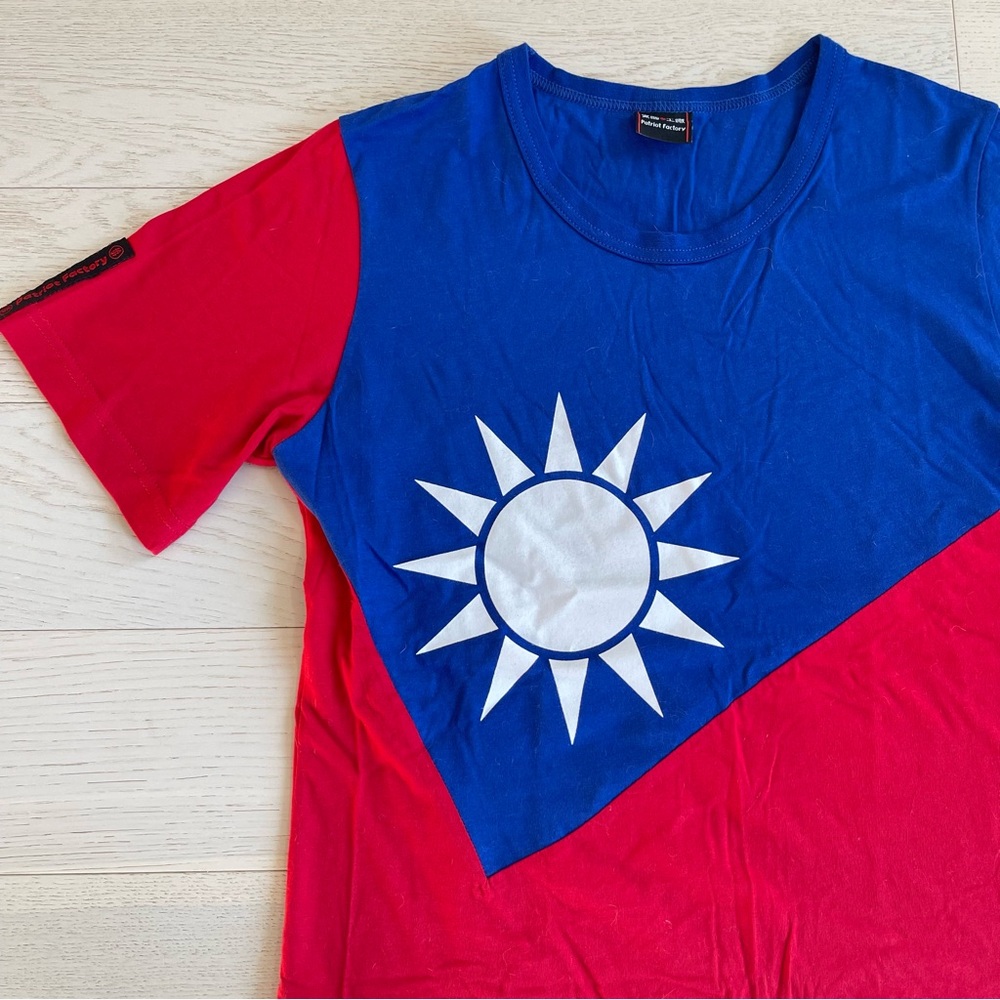 Patriot Factory Taiwan Country Flag Cotton Taiwanese Travel Souvenir Tee Shirt